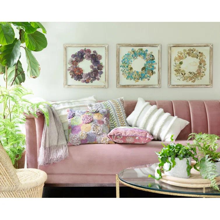 Park Hill Collection Texture Stripe Alpaca Wool Square Pillow Cover
