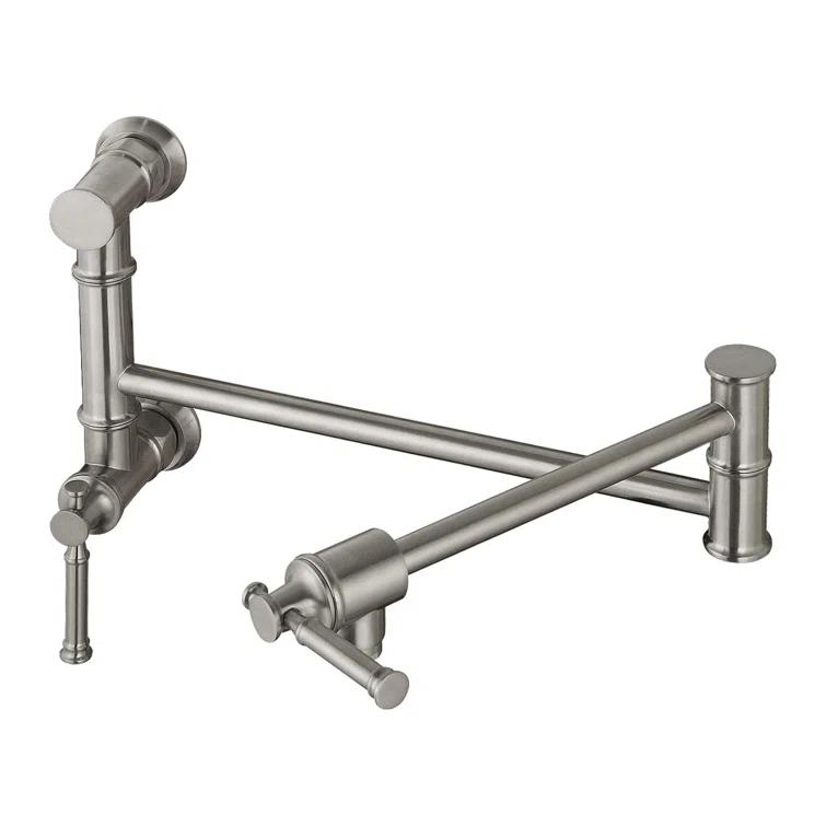 OAKLAND Wall Mounted Brass Two Handles Pot Filler Faucet MKSPF312BN