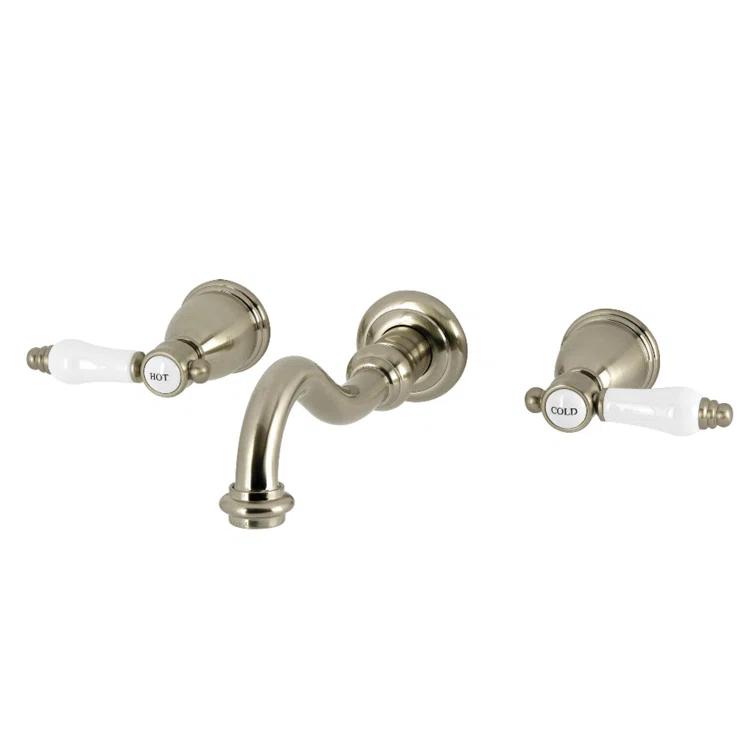 Kingston Brass Vintage Two-Handle 3-Hole Wall Mount Bathroom Faucet