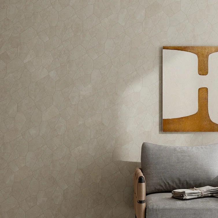 Monolith 11.81 In. X 19.68 In. Organic Pattern Matte Porcelain Mosaic Floor And Wall Tile (1.55 Sq. Ft. / Each)