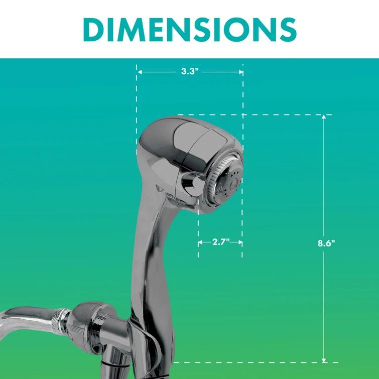 Handheld Shower Head 1.5 GPM GPM with Self-Cleaning
