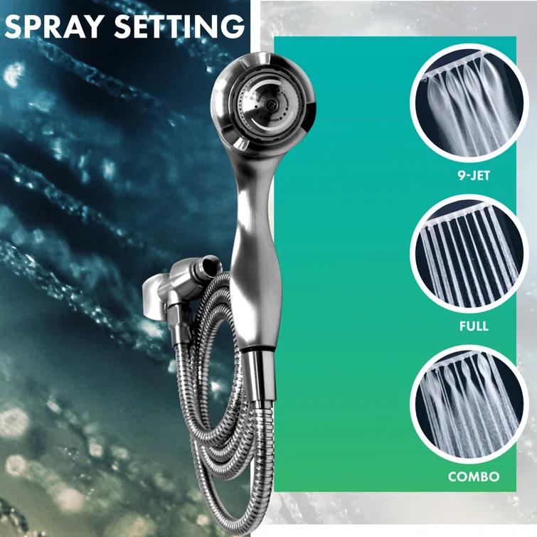 Handheld Shower Head 1.5 GPM GPM with Self-Cleaning