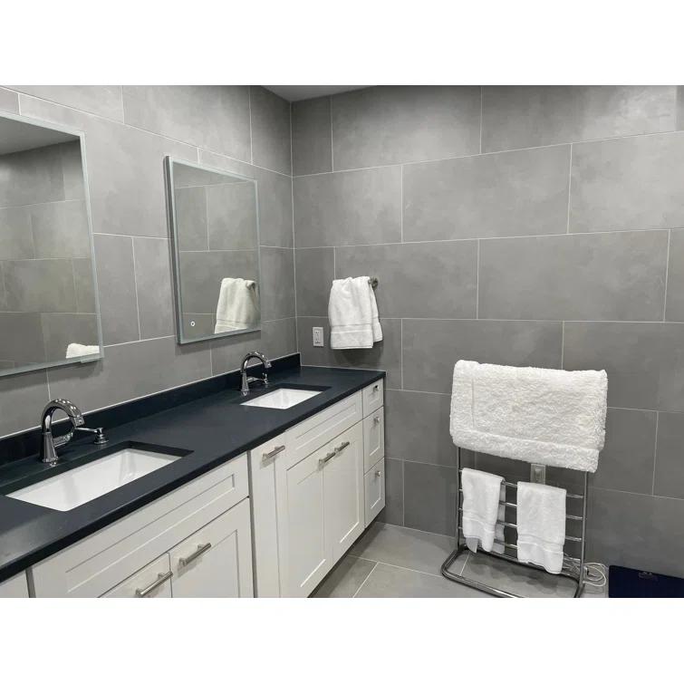 Bond Tile Ryx 15.74 in. x 31.49 in. Matte Porcelain Concrete Look Floor and Wall Tile (13.77 Sq. Ft. / Case)