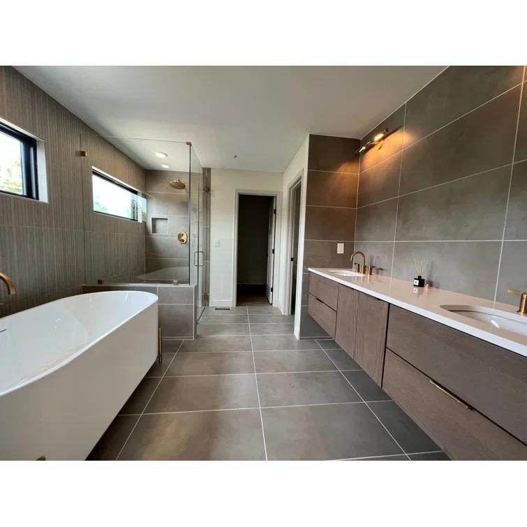 Ryx 15.74 in. x 31.49 in. Matte Porcelain Concrete Look Floor and Wall Tile (13.77 Sq. Ft. / Case)