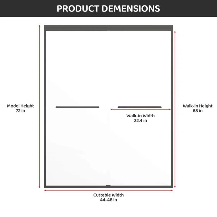 EASTANA Semi-frameless bypass bathroom sliding door AADSH6269LL