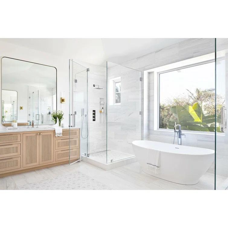 Large Format 24" x 47" Polished Marble Look Porcelain Floor and Wall Tile (15.5 Sq. Ft. / Case)