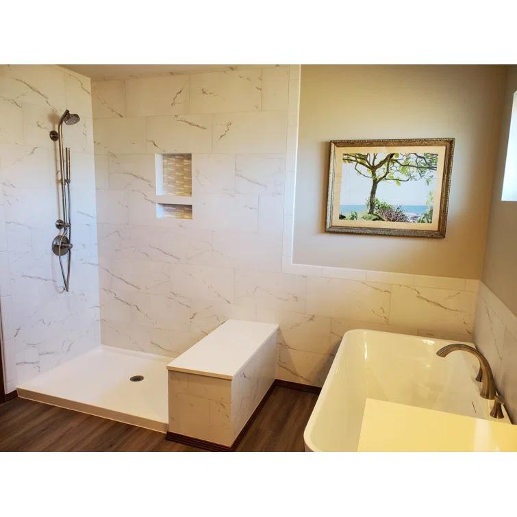 24" x 24" Polished Marble Look Porcelain Floor and Wall Tile (15.5 Sq. Ft. / Case)