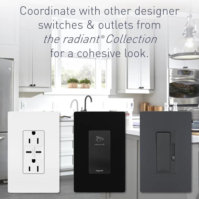 Radiant 15-Amp 4-Way Decorator Rocker Light Switch