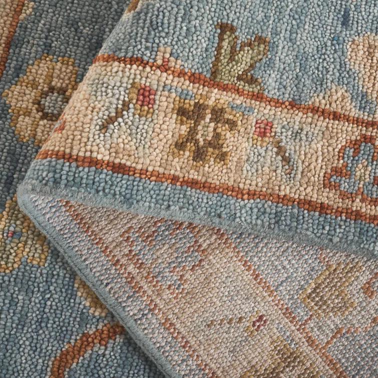 Samarkand SRK113 Hand Knotted Area Rug - Blue - 6'x9' - Safavieh.