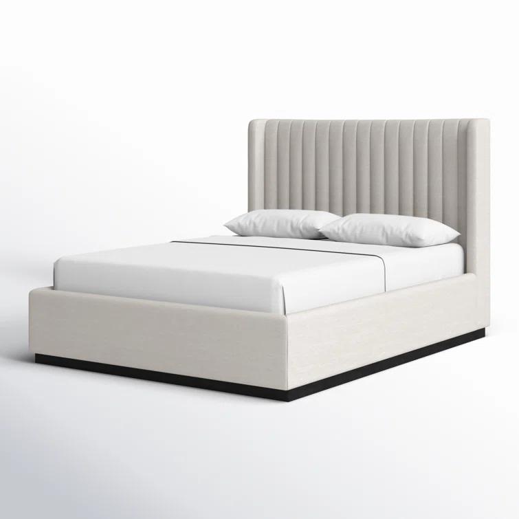 Chamblis Upholstered Wingback Bed