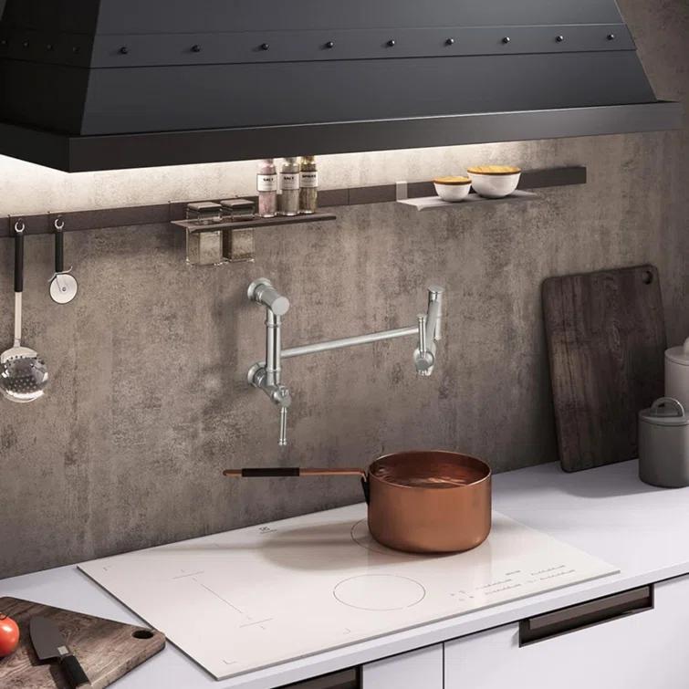 OAKLAND Wall Mounted Brass Two Handles Pot Filler Faucet MKSPF312BN