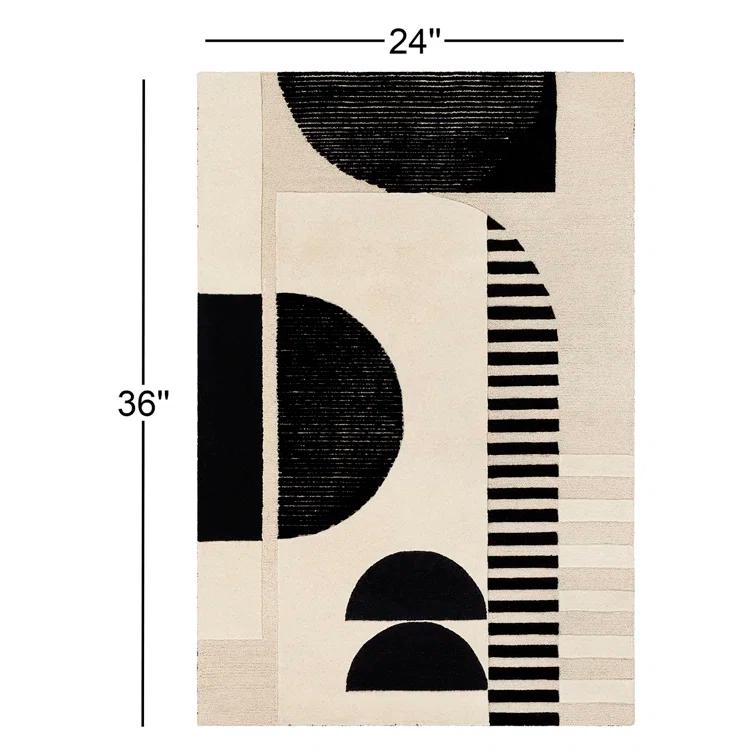 Sola Wool Cream/Black/Light Beige Rug