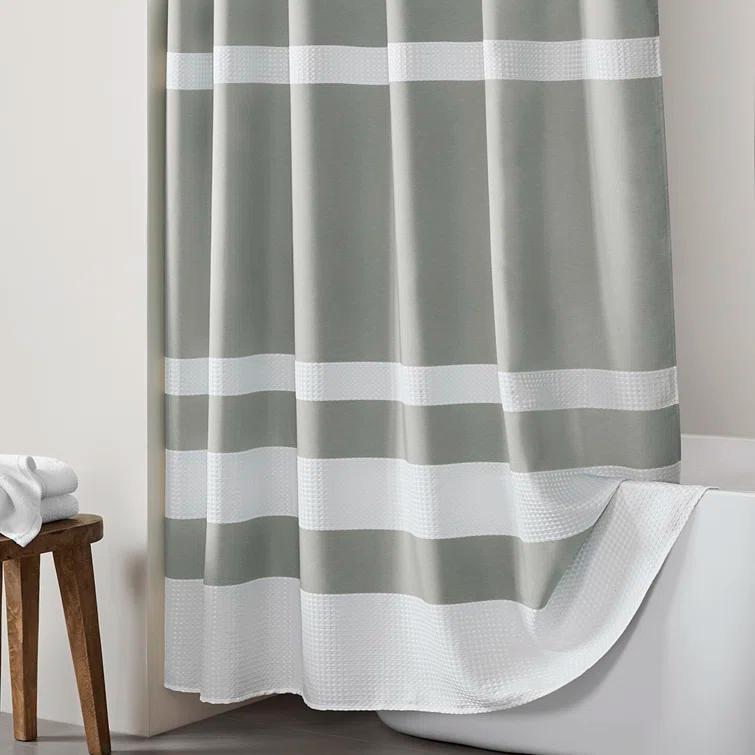 Spa Waffle Shower Curtain with 3M Treatment