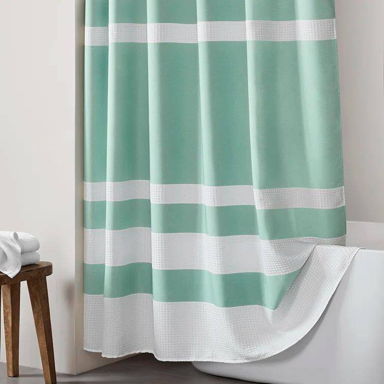 Spa Waffle Shower Curtain with 3M Treatment
