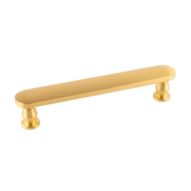 Brushed Golden Brass Modern Handle Bar Pull