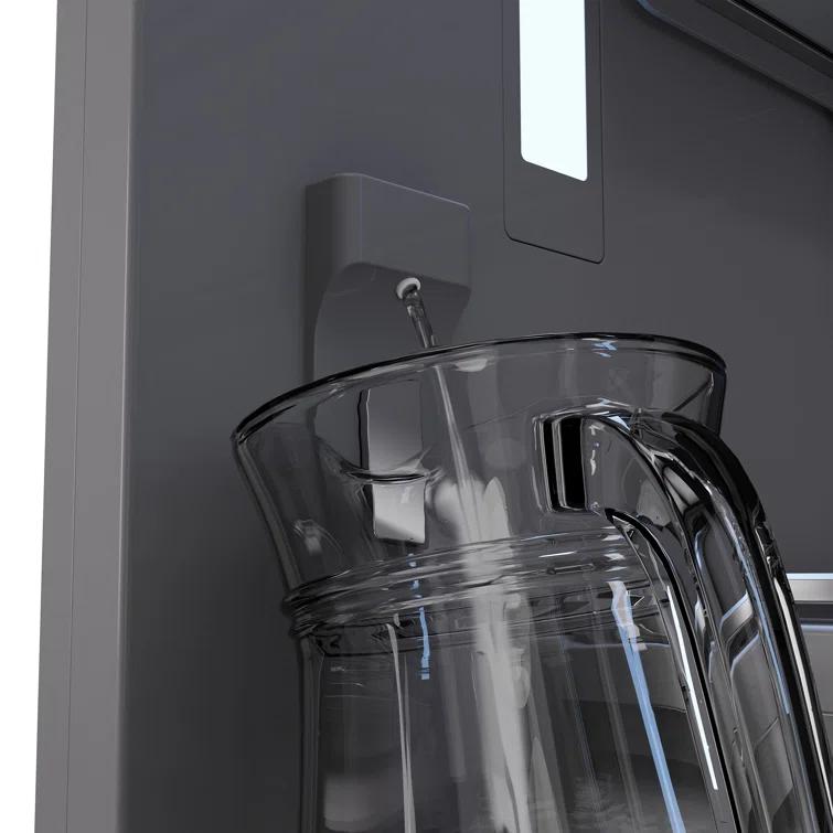 ZLINE 30 in. 16.1 cu. ft. Built-In Bottom Freezer Refrigerator with Water Dispenser and Ice Maker in Satin Stainless Steel with Graphite Gray Interior
