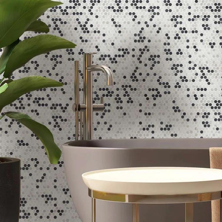 Eterna Penny 12"x12" Recycled Glass Mosaic Tile
