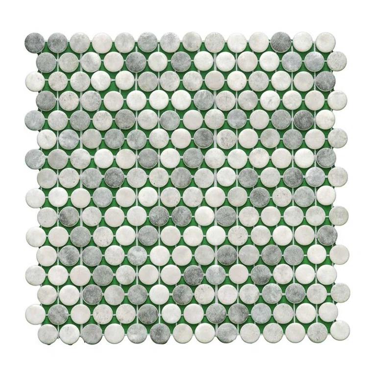 Eterna Penny 12"x12" Recycled Glass Mosaic Tile