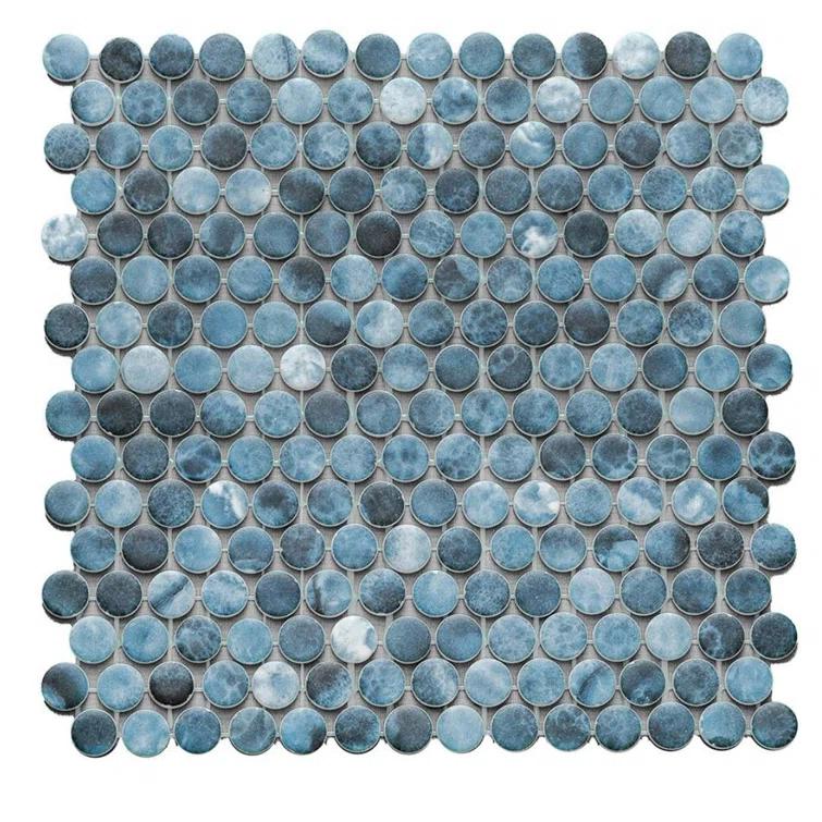 Eterna Penny 12"x12" Recycled Glass Mosaic Tile