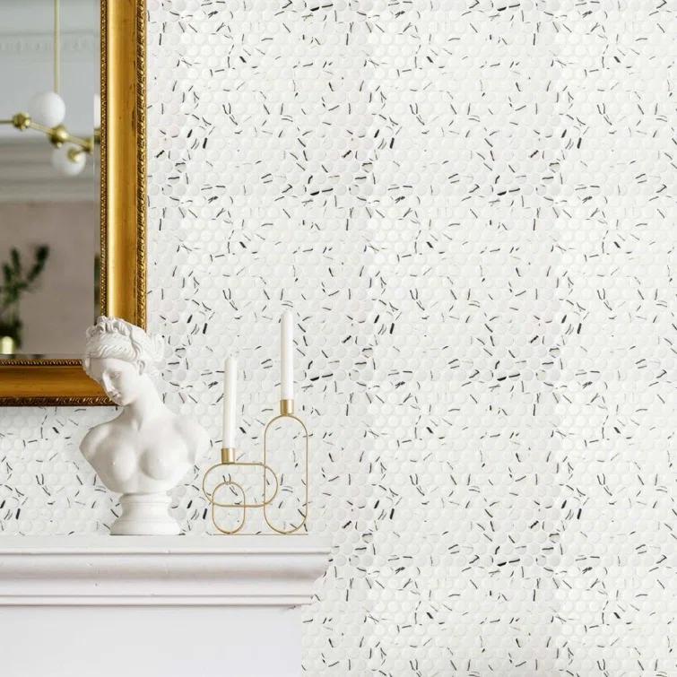 Eterna Penny 12"x12" Recycled Glass Mosaic Tile