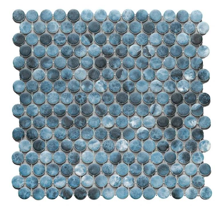 Eterna Penny 12"x12" Recycled Glass Mosaic Tile