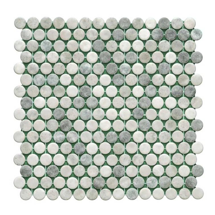 Eterna Penny 12"x12" Recycled Glass Mosaic Tile