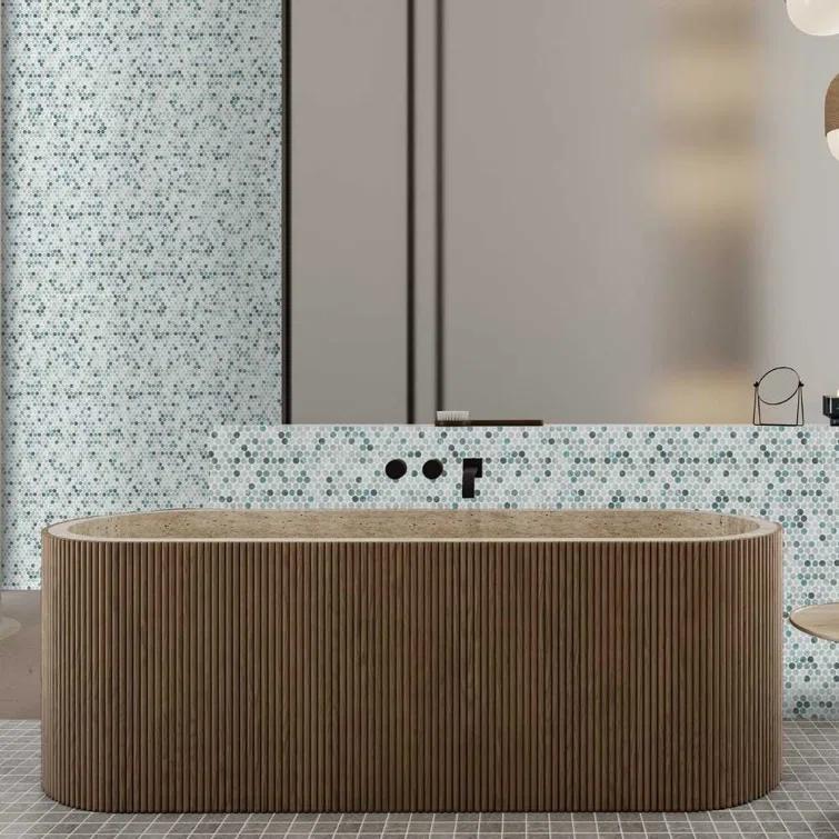 Eterna Penny 12"x12" Recycled Glass Mosaic Tile