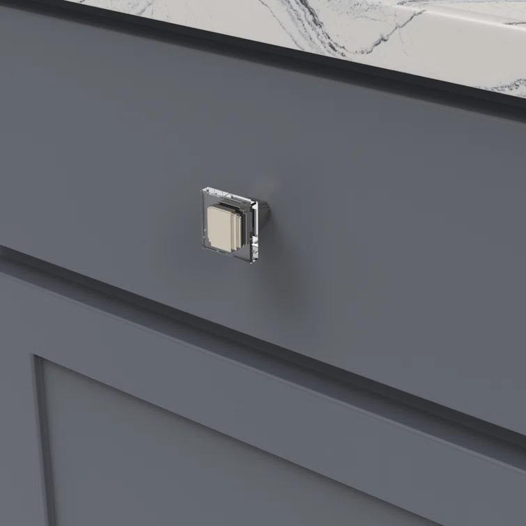 Belleclaire 1-1/4 in. Satin Nickel Square Knob