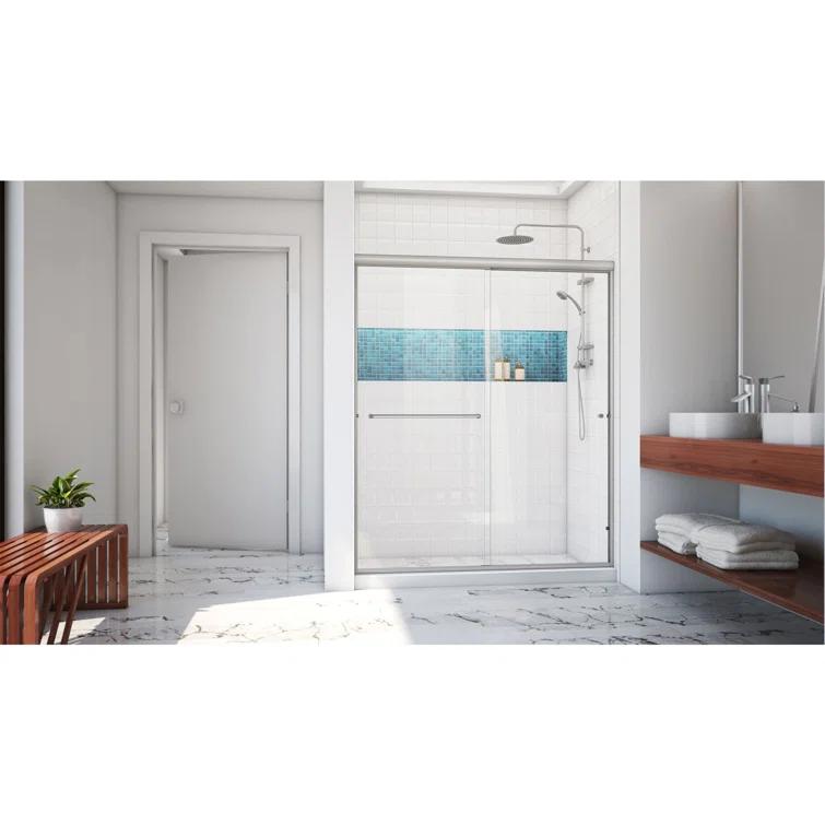 Alliance Pro 56" W x 70" H Bypass Semi-Frameless Shower Door with ClearMax Technology