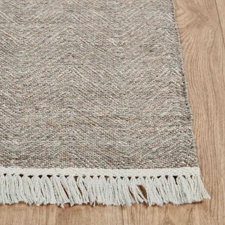 Handmade Flatweave Neutral Gray Rug