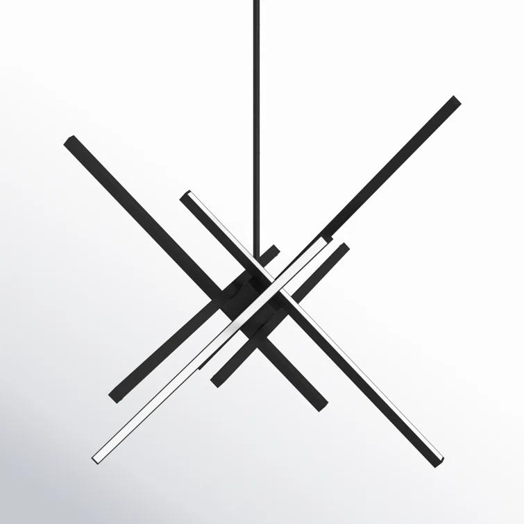 WAC Lighting Parallax 39" 3000K 1-Light LED Modern Aluminum Pendant in Black