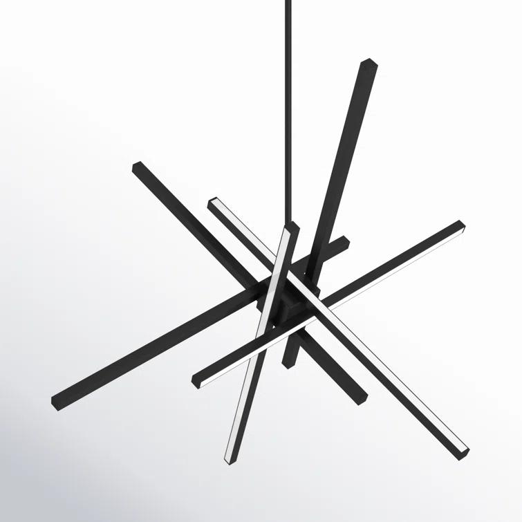WAC Lighting Parallax 39" 3000K 1-Light LED Modern Aluminum Pendant in Black