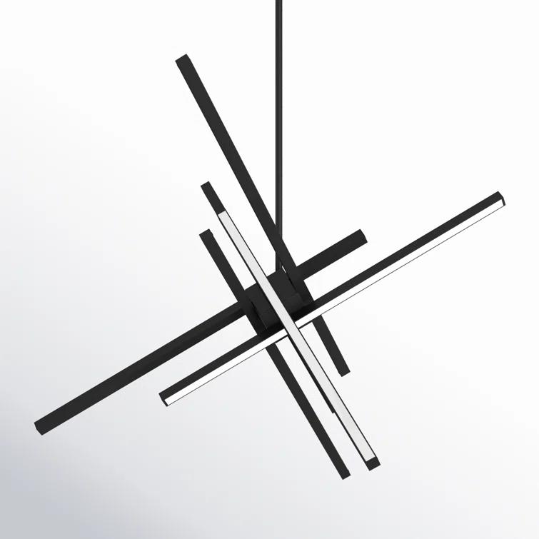 WAC Lighting Parallax 39" 3000K 1-Light LED Modern Aluminum Pendant in Black