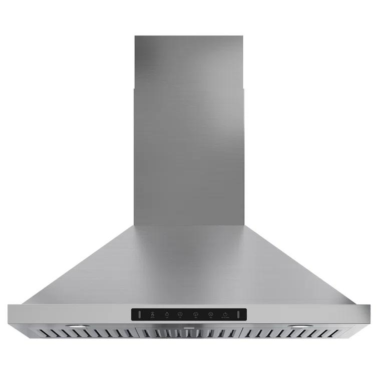 36" 900 CFM Convertible Wall Mount Range Hood with LED Lights & Hands-Free Control