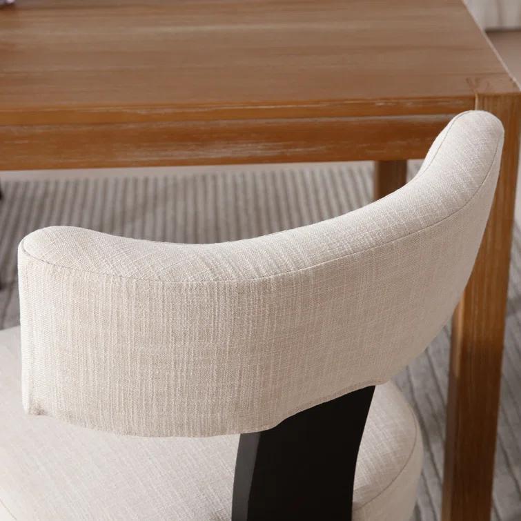 Mid Century Upholstered Side Chairs Farmhouse Dining Chairs With Wood Legs