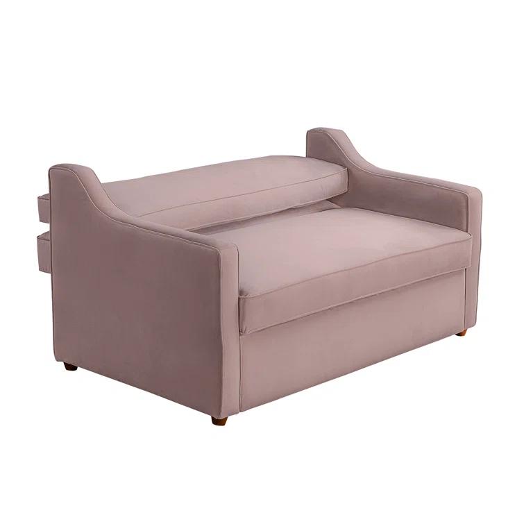 Serta Juliette 62.2'' Full Convertible Sofa w/ Velvet Upholstery