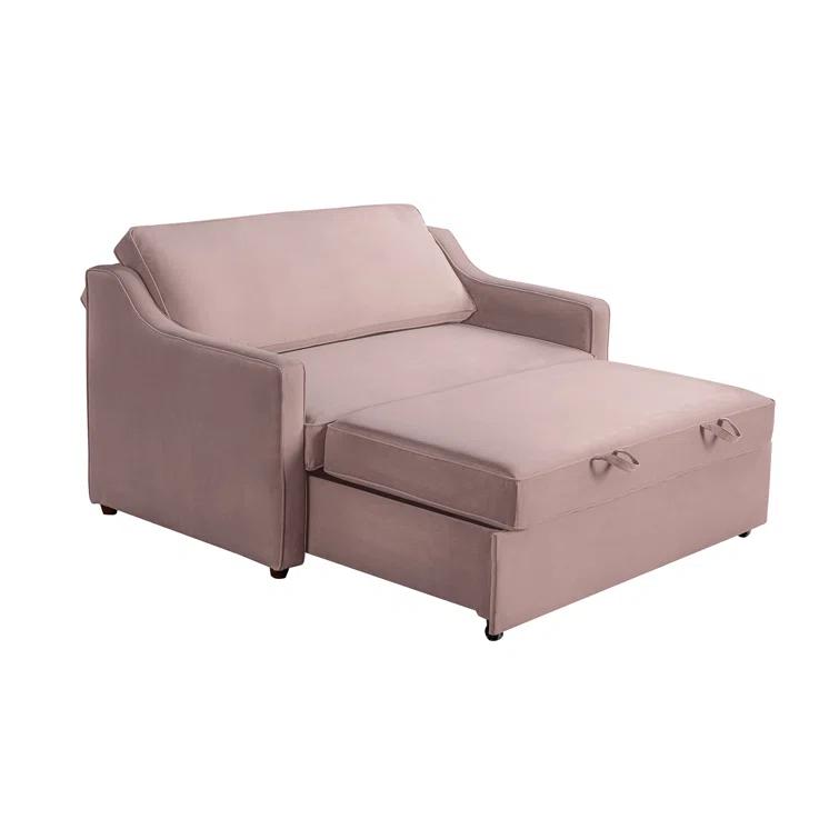 Serta Juliette 62.2'' Full Convertible Sofa w/ Velvet Upholstery