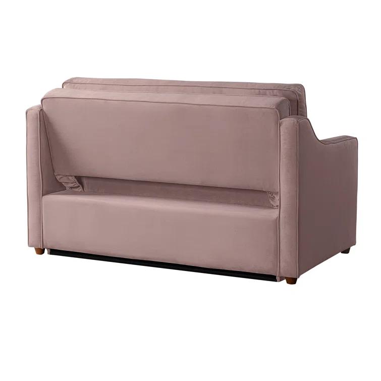 Serta Juliette 62.2'' Full Convertible Sofa w/ Velvet Upholstery