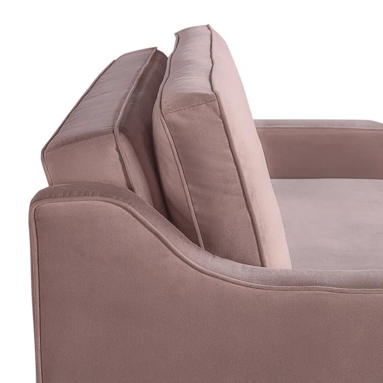 Serta Juliette 62.2'' Full Convertible Sofa w/ Velvet Upholstery