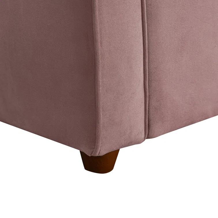 Serta Juliette 62.2'' Full Convertible Sofa w/ Velvet Upholstery