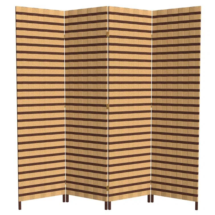 Oriental Furniture 6 ft. Tall Two Tone Natural Fiber Room Divider