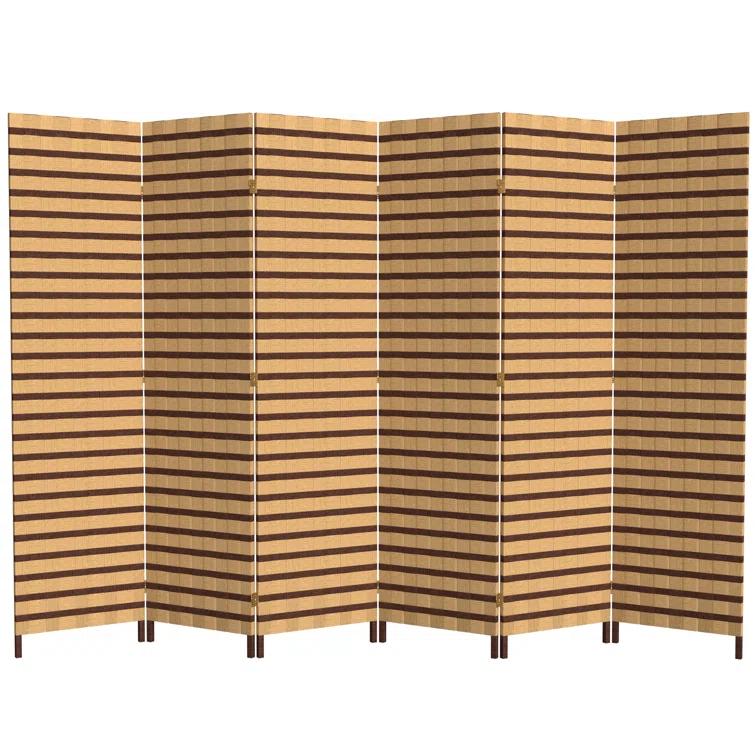 Oriental Furniture 6 ft. Tall Two Tone Natural Fiber Room Divider