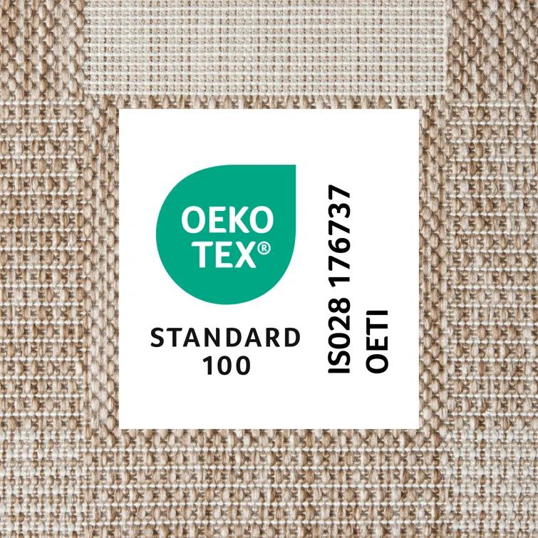 NICOLE MILLER NEW YORK Patio Country Ombre Chevron Outdoor Area Rug, Beige/Cream
