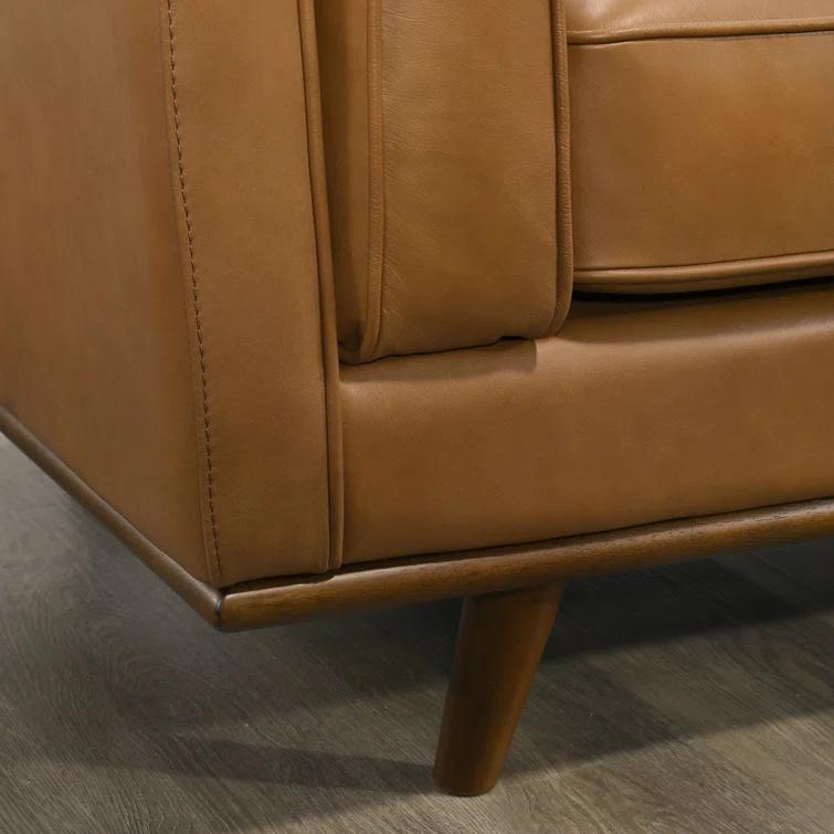 Rosanella 89'' Genuine Leather Sofa