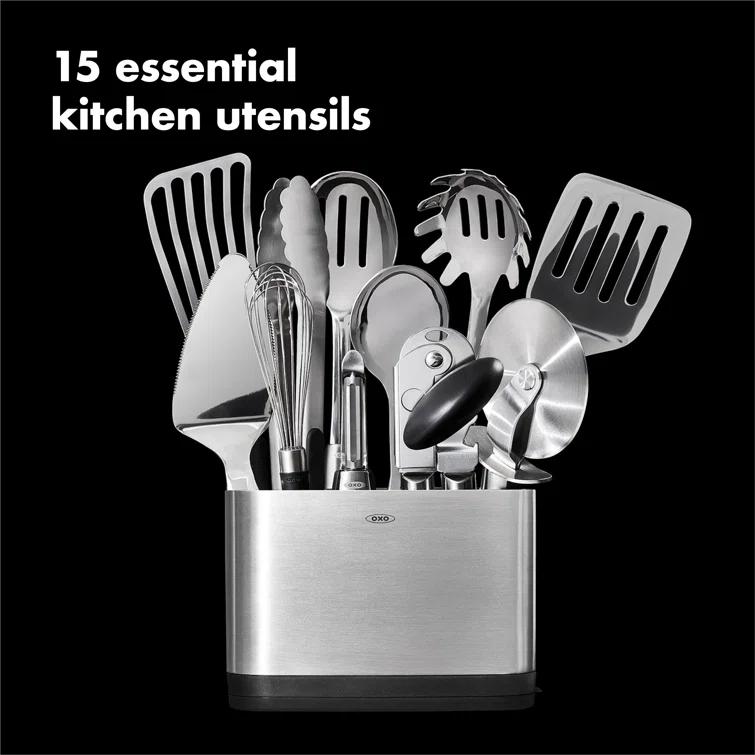 OXO ® Steel 15-Piece Stainless Steel Utensil Set