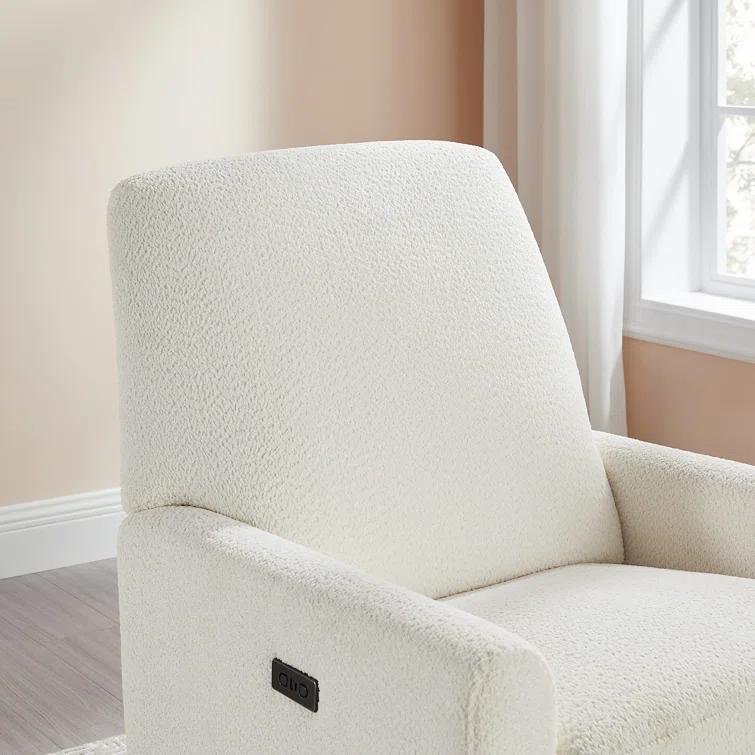 31.5 Inch Boucle Swivel Glider Power Recliner