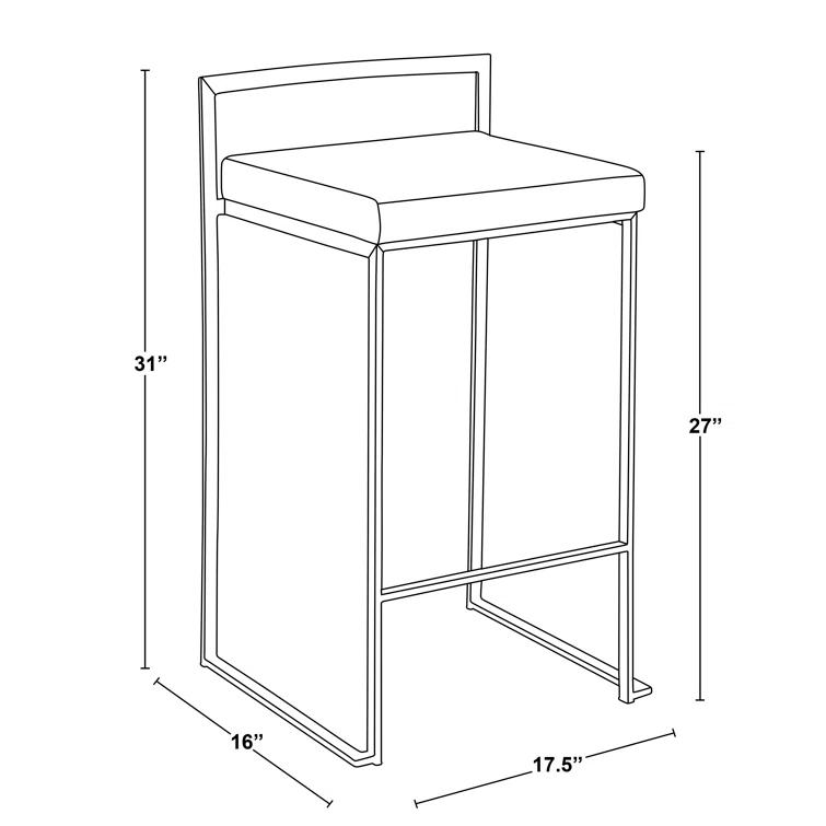 Derik Upholstered Stool with Metal Frame