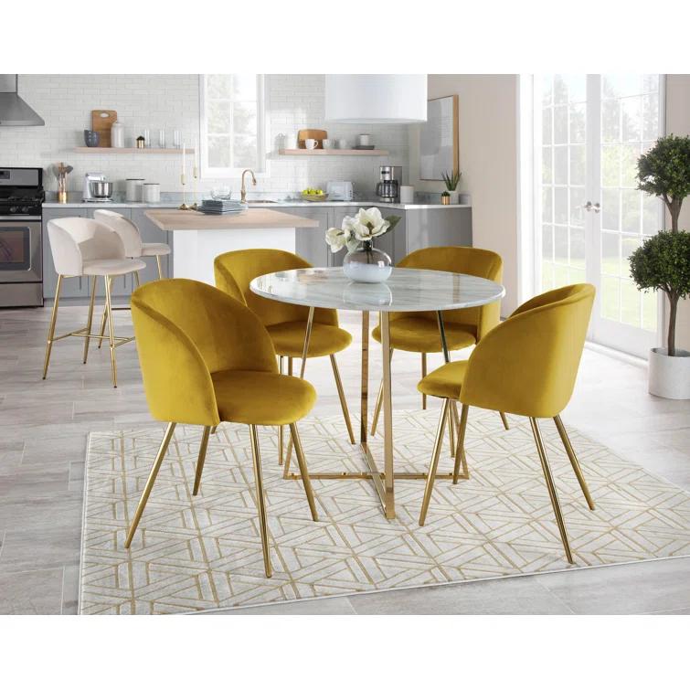 Terrance 18.5'' H Velvet Upholstered Parsons Chair