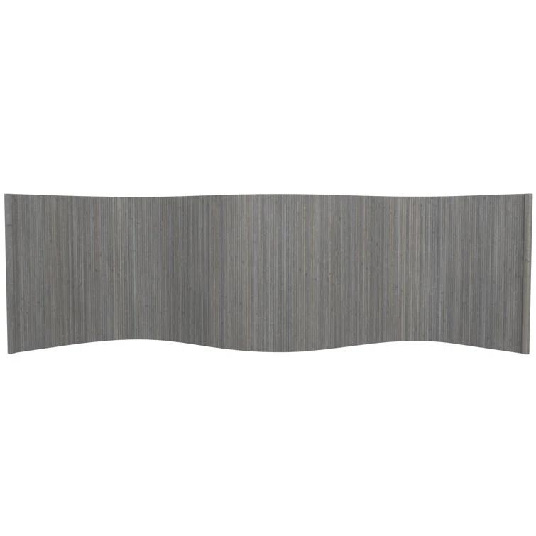 Red Lantern 2 ft. Short Bamboo Wave Screen - Grey