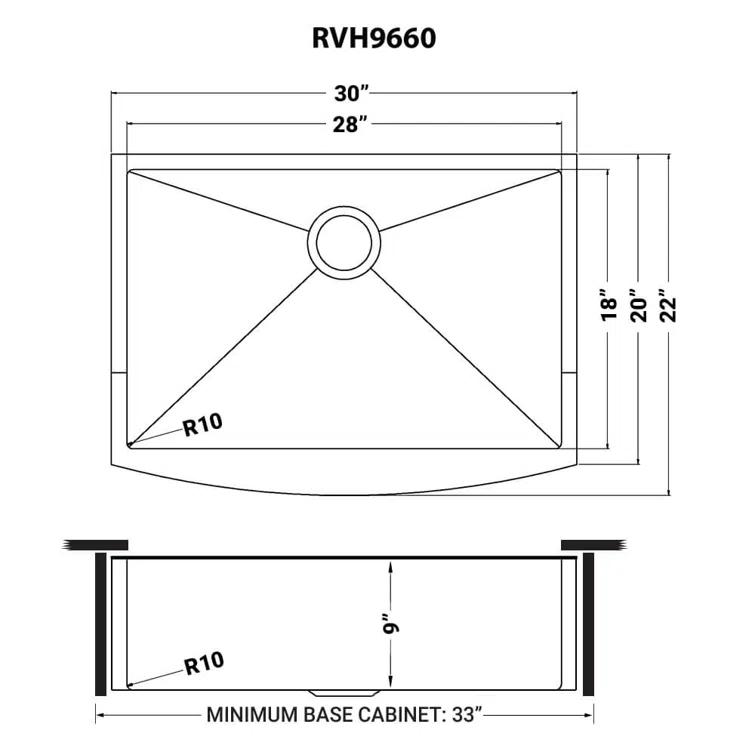 Ruvati 30-inch Apron-Front Farmhouse Kitchen Sink - Stainless Steel